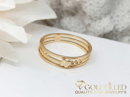 Antialergický prsten „Goldfilled” v různých velikostech, barva 18K