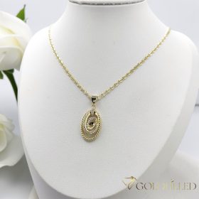   Antialergická Goldfilled náhrdelník 60cm/2,5mm + prívesok, farba 14K