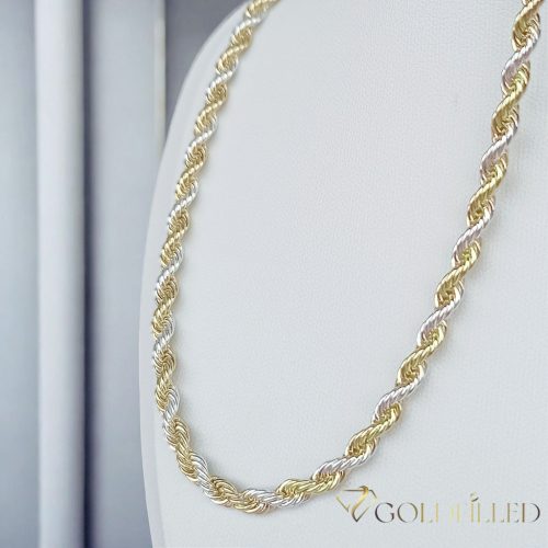 Antialergénny náhrdelník Goldfilled 50cm dlhý a 4mm široký Farba 14K Multicolor 