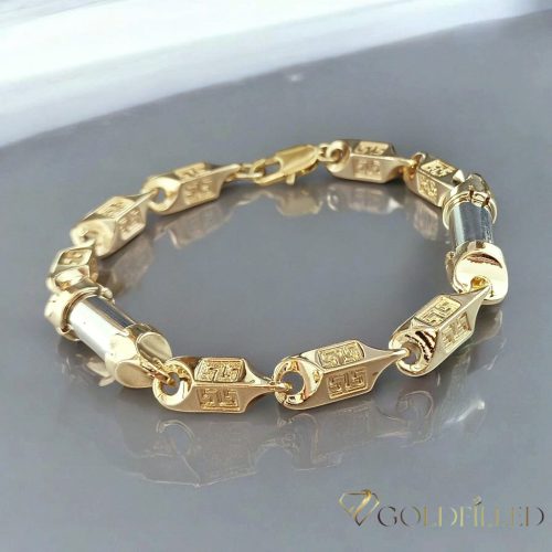 Antialergický náramek „Goldfilled” 24cm /8-10mm, vícebarevný 14K