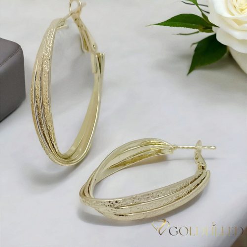 Goldfilled Antiallergén Kruhové náušnice 40mm 14K farba	