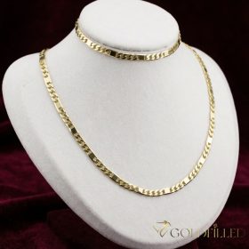   Antialergénny Goldfilled Náhrdelník 50cm/4,5mm + Náramok 20cm , farba 14K