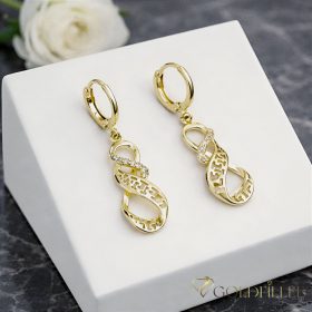 Goldfilled antialergické náušnice 38mm 14K farba