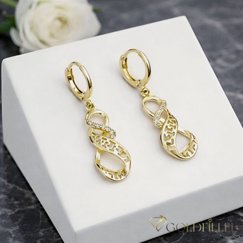 Goldfilled antialergické náušnice 38mm 14K farba
