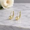 Goldfilled antialergénne náušnice 14 mm 14K farba 