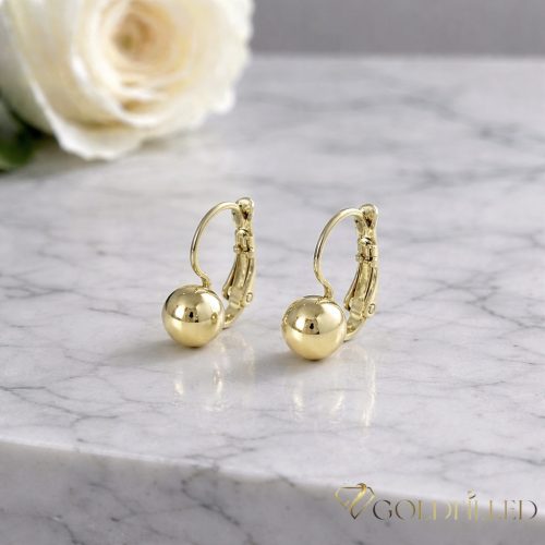 Goldfilled antialergénne náušnice 14 mm 14K farba 