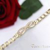 Antialergénny pozlátený náramok „Goldfilled“, dĺžka 18,5 cm a šírka 9 mm, farba 14K