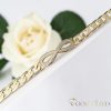 Antialergénny pozlátený náramok „Goldfilled“, dĺžka 18,5 cm a šírka 9 mm, farba 14K
