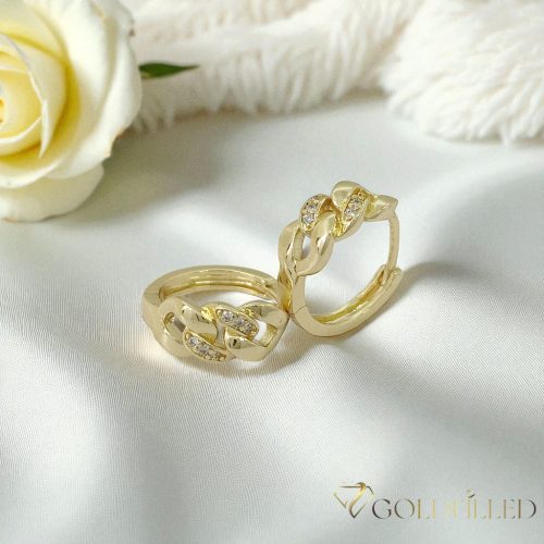 Goldfilled antialergénne náušnice 17 mm 14K farba