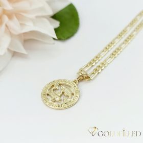   Antialergický náhrdelník Goldfilled 45cm / 4mm + prívesok ryby 14K farba