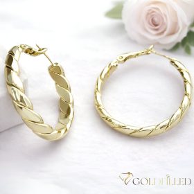   Goldfilled Antialergenní   kruhové náušnice 30mm 14K farba	