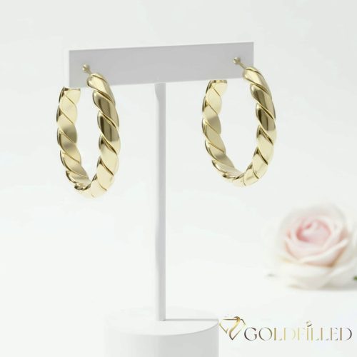 Goldfilled Antialergenní   kruhové náušnice 30mm 14K farba	