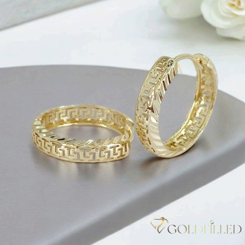 Goldfilled antialergénne náušnice 25 mm 14K farba