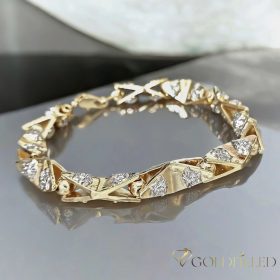   Antialergický náramek „Goldfilled” 22cm /11mm, vícebarevný