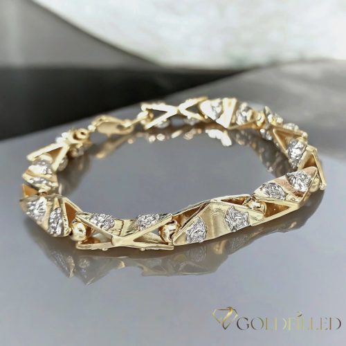 Antialergický náramek „Goldfilled” 22cm /11mm, vícebarevný