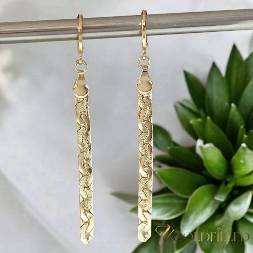 Goldfilled antialergické náušnice 74mm 14K farba